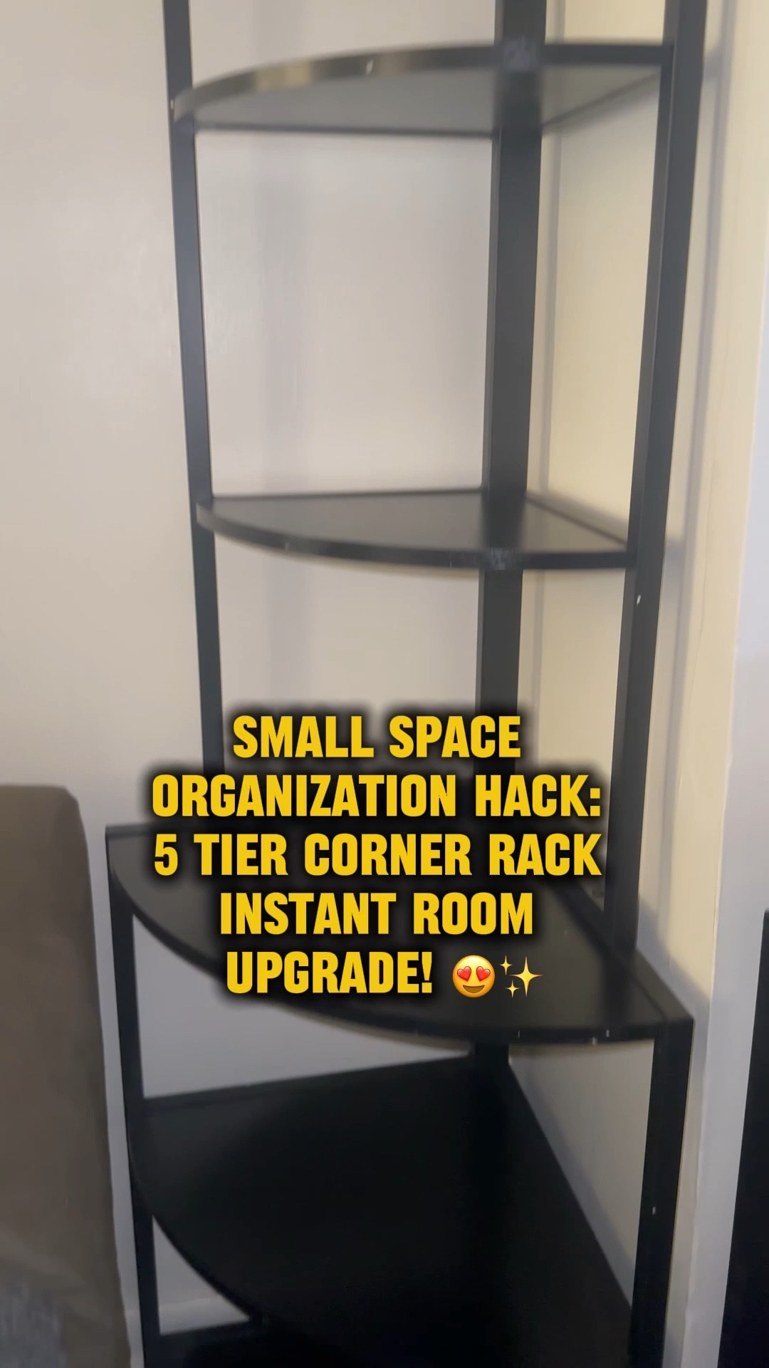 Small Space Organization Hacks & Ideas! 

Current Project: Redecorating Our Living Room! 🥳😍✨ Starting with adding this 5-tier corner rack — perfect for small spaces and awkward corners. Such an easy way to add storage and style without taking up much room. Can’t wait to fill it in and will show you guys its final look! I’m also going to share the other items I got to upgrade our space! Stay tuned 🩷✨🥰

Found this corner rack on Amazon for a great price and some other very nice options!! Linked for anyone looking to maximize space with minimal effort!! 

#HomeOrganization #HomeDecor #OrganizationIdeas #SmallSpaces #homefinds #smallspaceorganization #livingroomdecor 

#LTKHome #LTKFindsUnder50 #LTKFindsUnder100