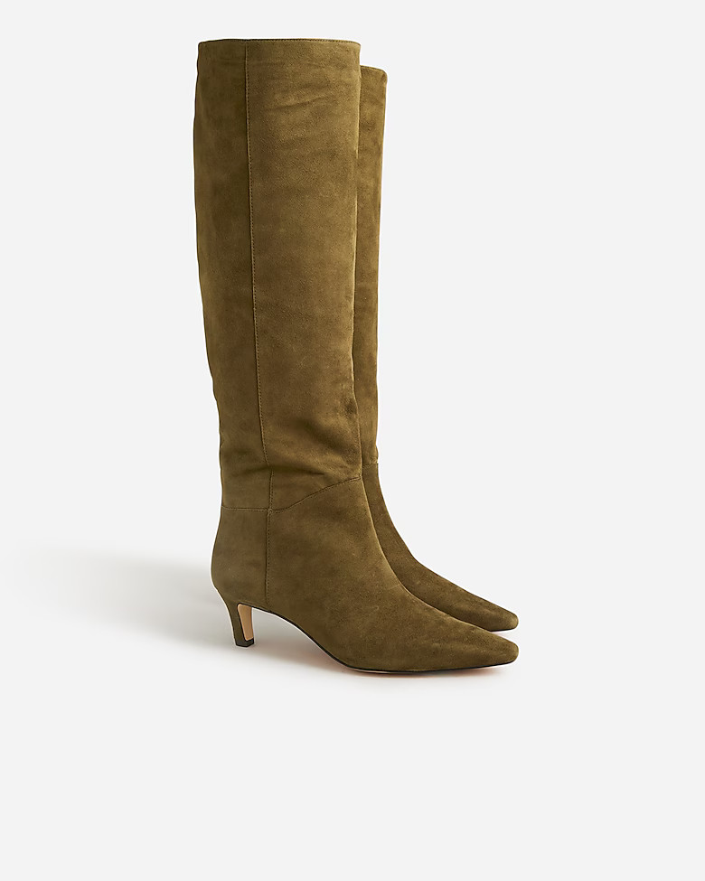 Stevie knee-high boots in suede | J. Crew US