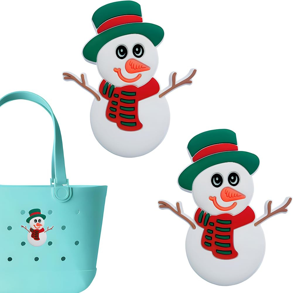 Premium Christmas Snow Man-Themed Charms for Bogg Bag - Compatible with Simply Southern Beach Tot... | Amazon (US)