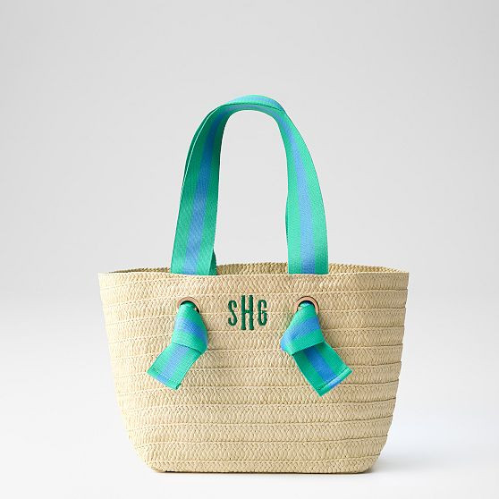 Ribbon Straw Beach Tote | Mark and Graham