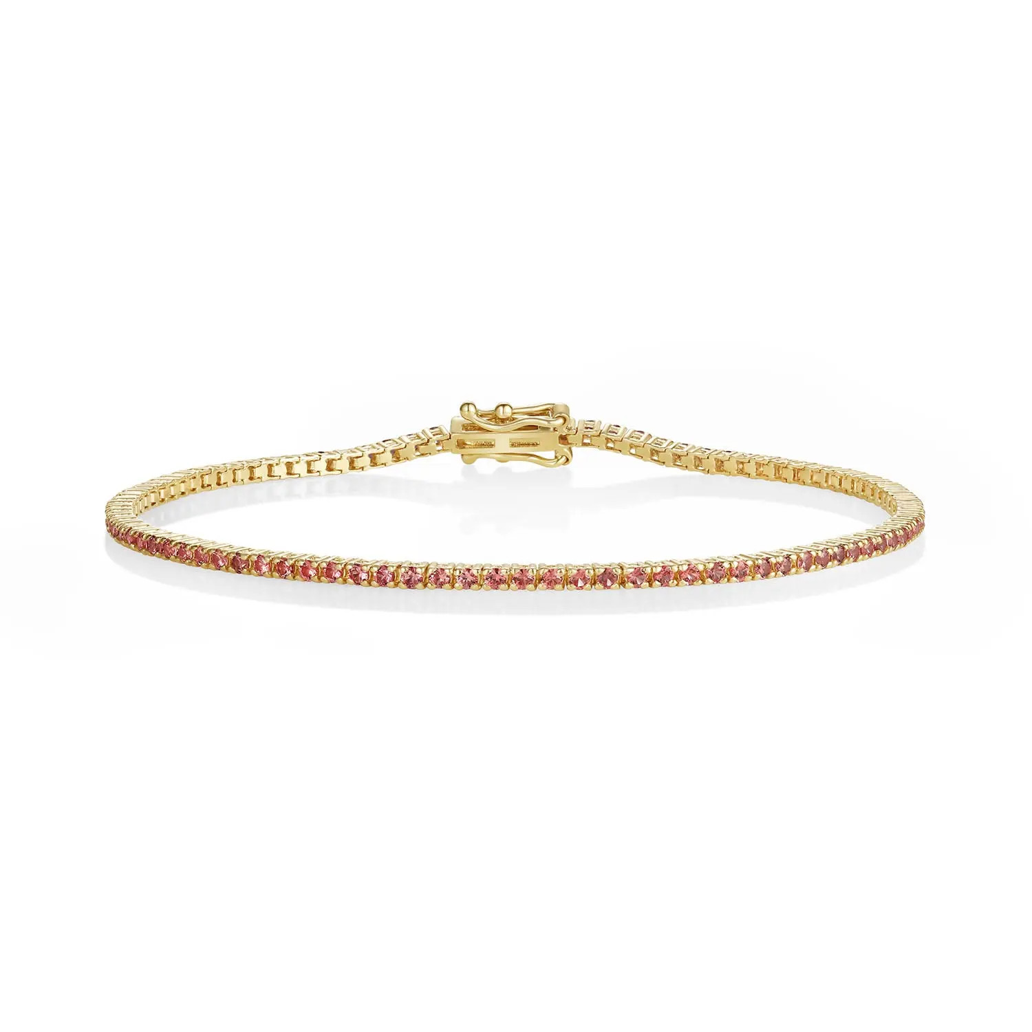 1.57tcw Persimmon Sapphire Tennis Bracelet - Marrow Fine | Marrow Fine