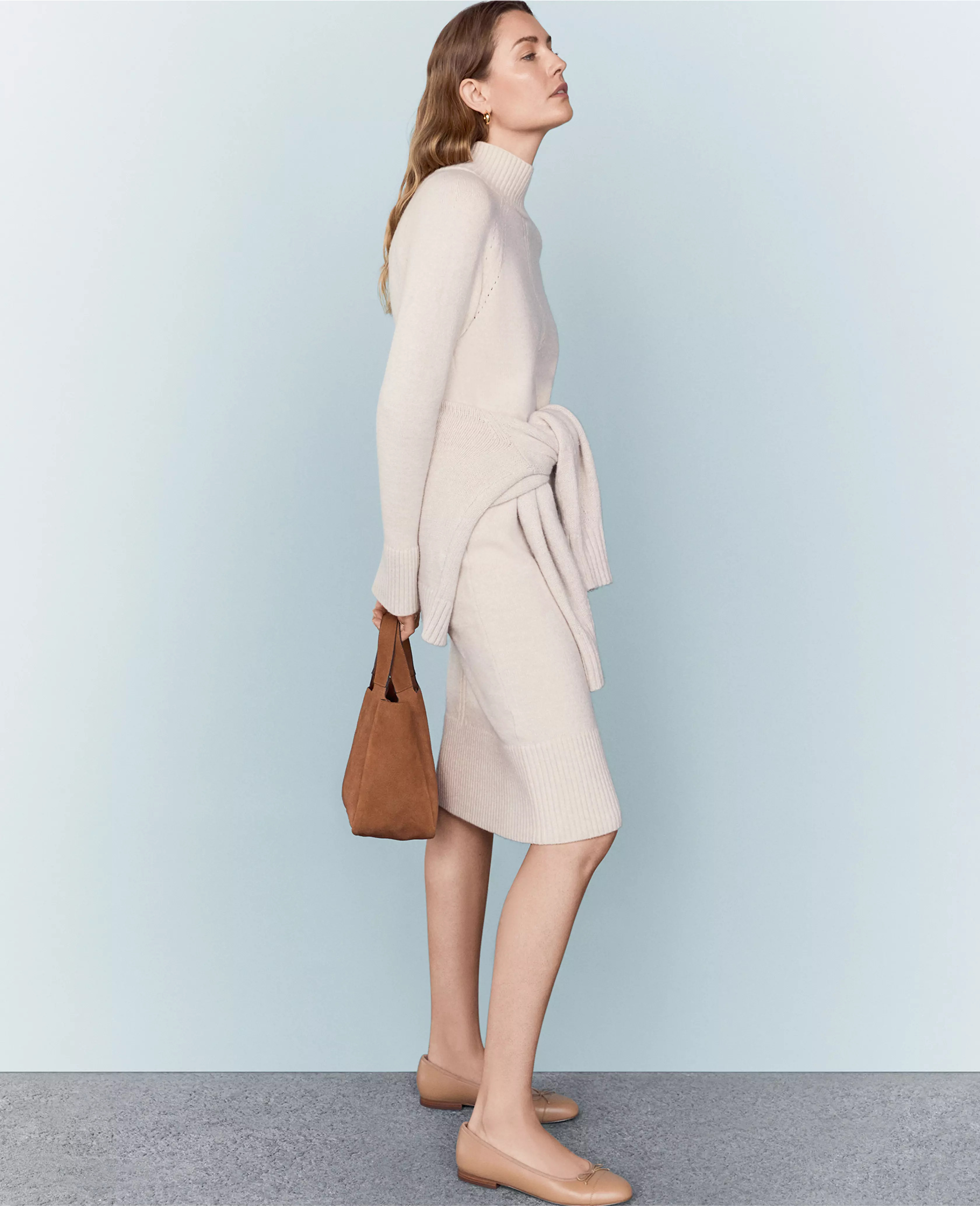 Mock Neck Raglan Sweater Dress | Ann Taylor (US)