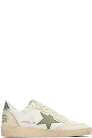Off-White & Khaki Ball Star Sneakers | SSENSE