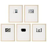 Amazon.com: Instapoints 5 Piece Gallery Wall Picture Frame Set 16" x 20" Matted to 5" x 7" with O... | Amazon (US)