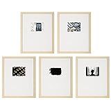 Amazon.com: Instapoints 5 Piece Gallery Wall Picture Frame Set 16" x 20" Matted to 5" x 7" with O... | Amazon (US)