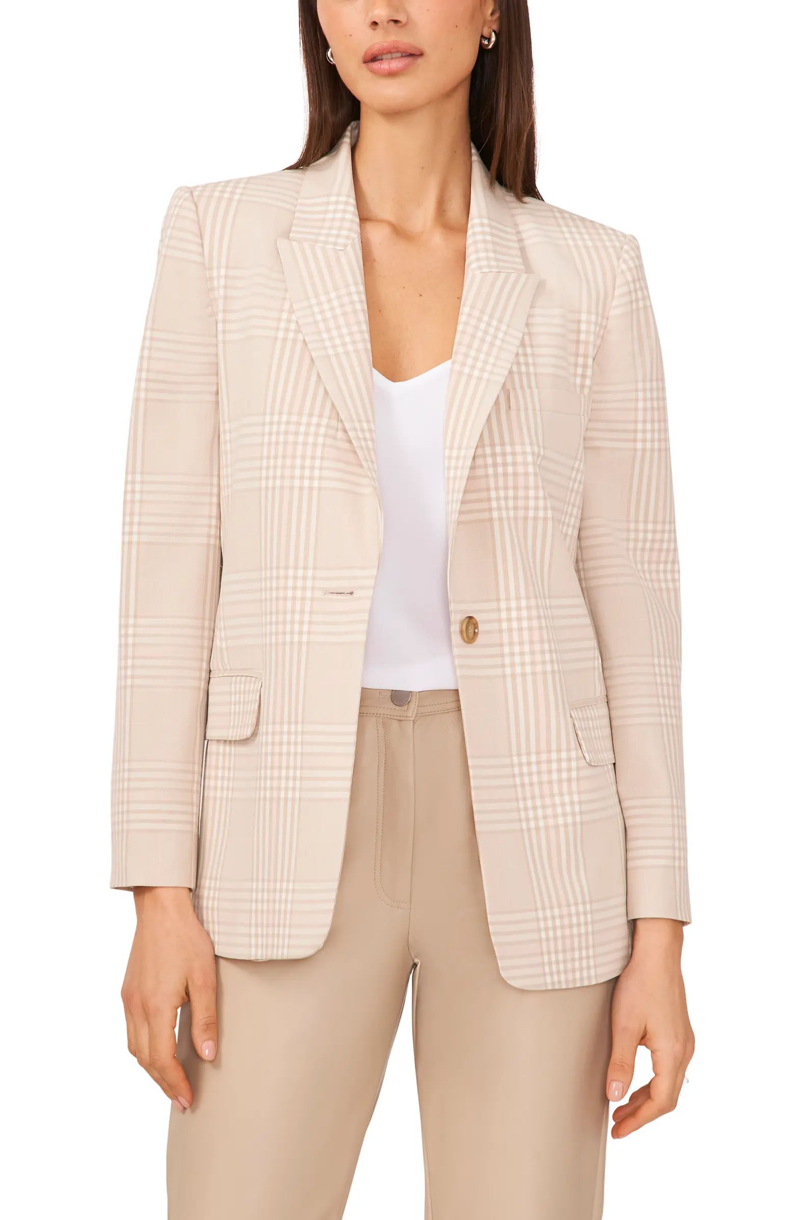 Plaid Single Button Blazer | Nordstrom