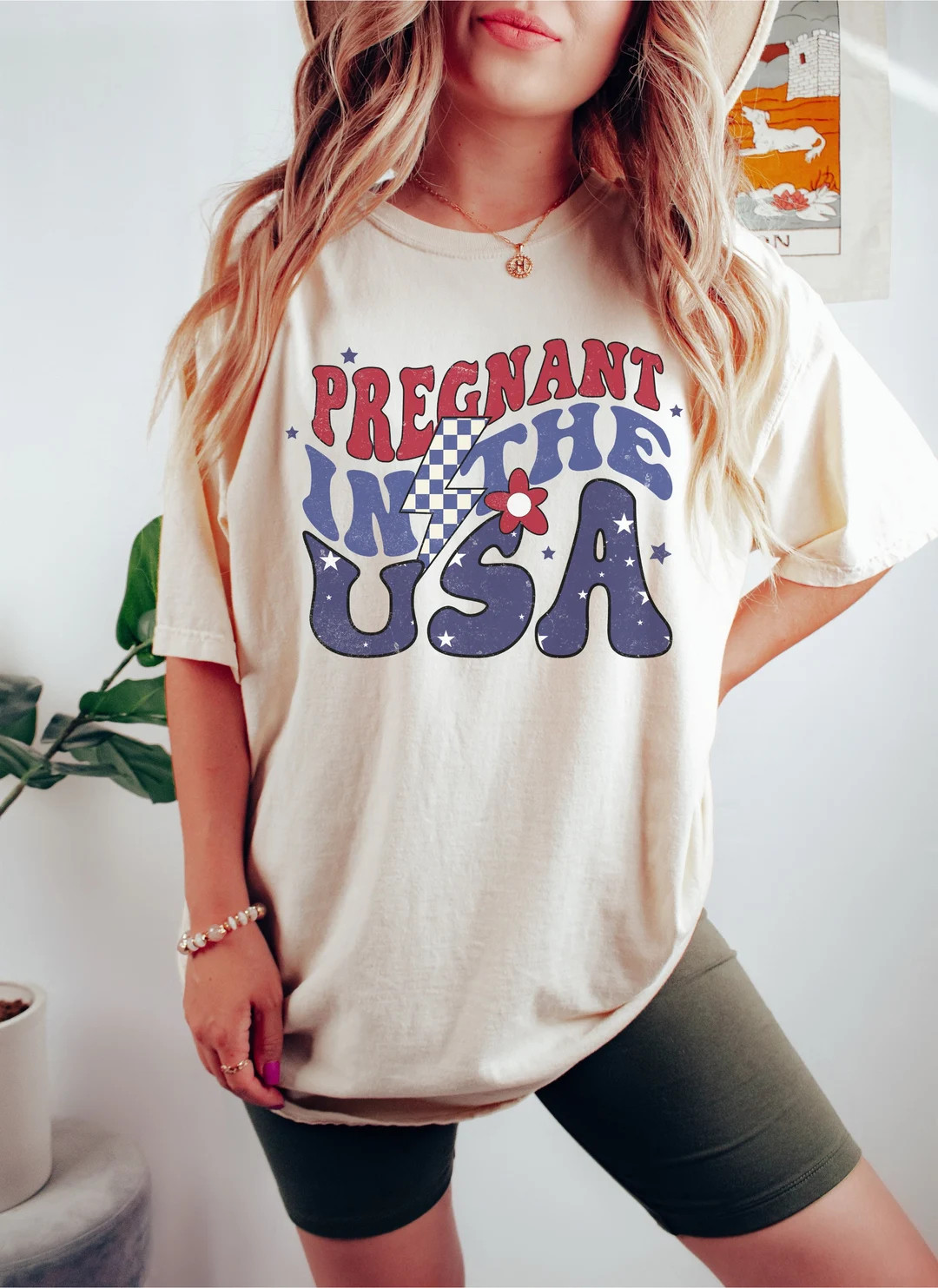 Funny 4th of July Pregnancy Reveal Shirt, Retro July 4th Pregnancy Announcement Shirt, 4th of Jul... | Etsy (US)