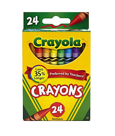 Crayola® Crayons, Assorted Colors, Pack Of 24 Crayons | Office Depot and OfficeMax 