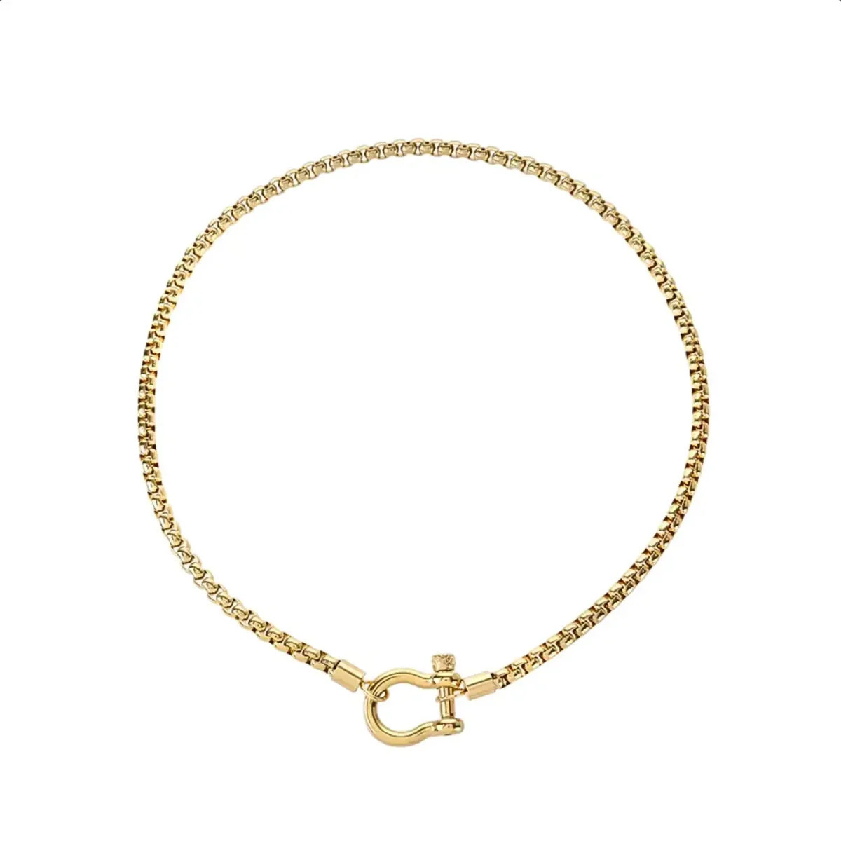 Horseshoe Necklace- Gold - Ahava J | Ahava Jewels