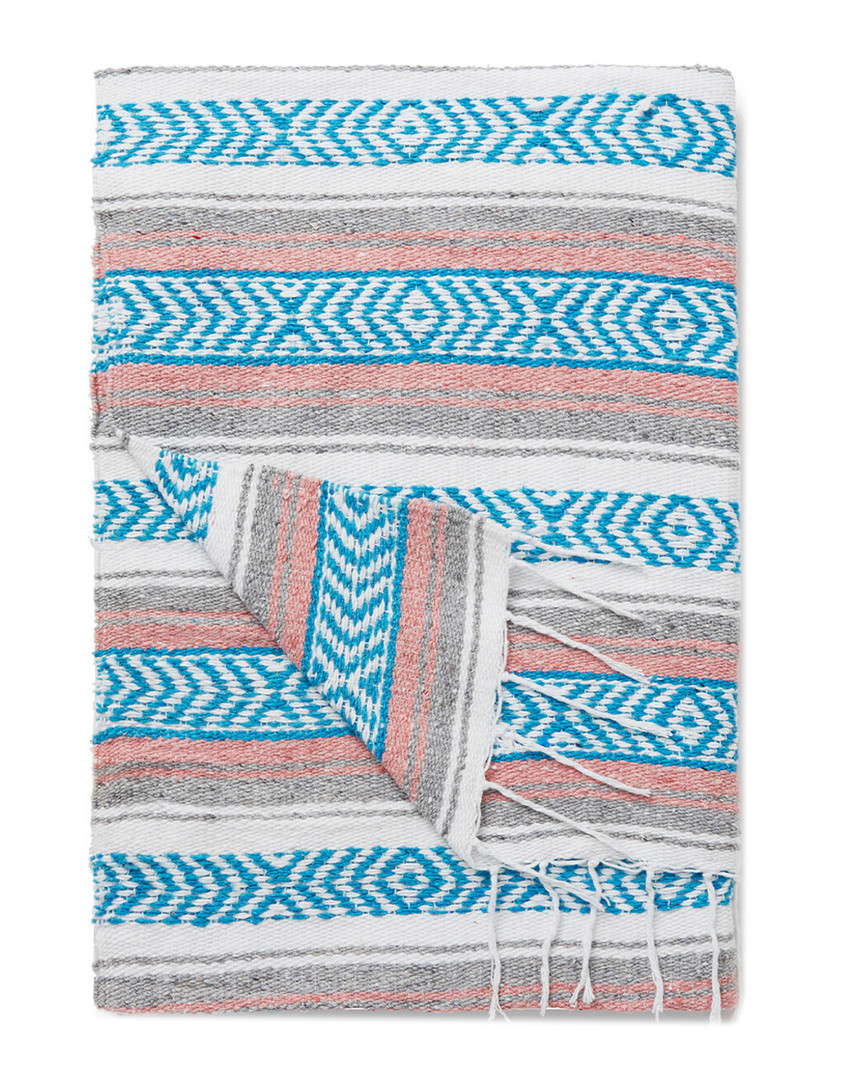 Laguna Beach Textile Company Gray Blush Mexican Blanket | Ruelala