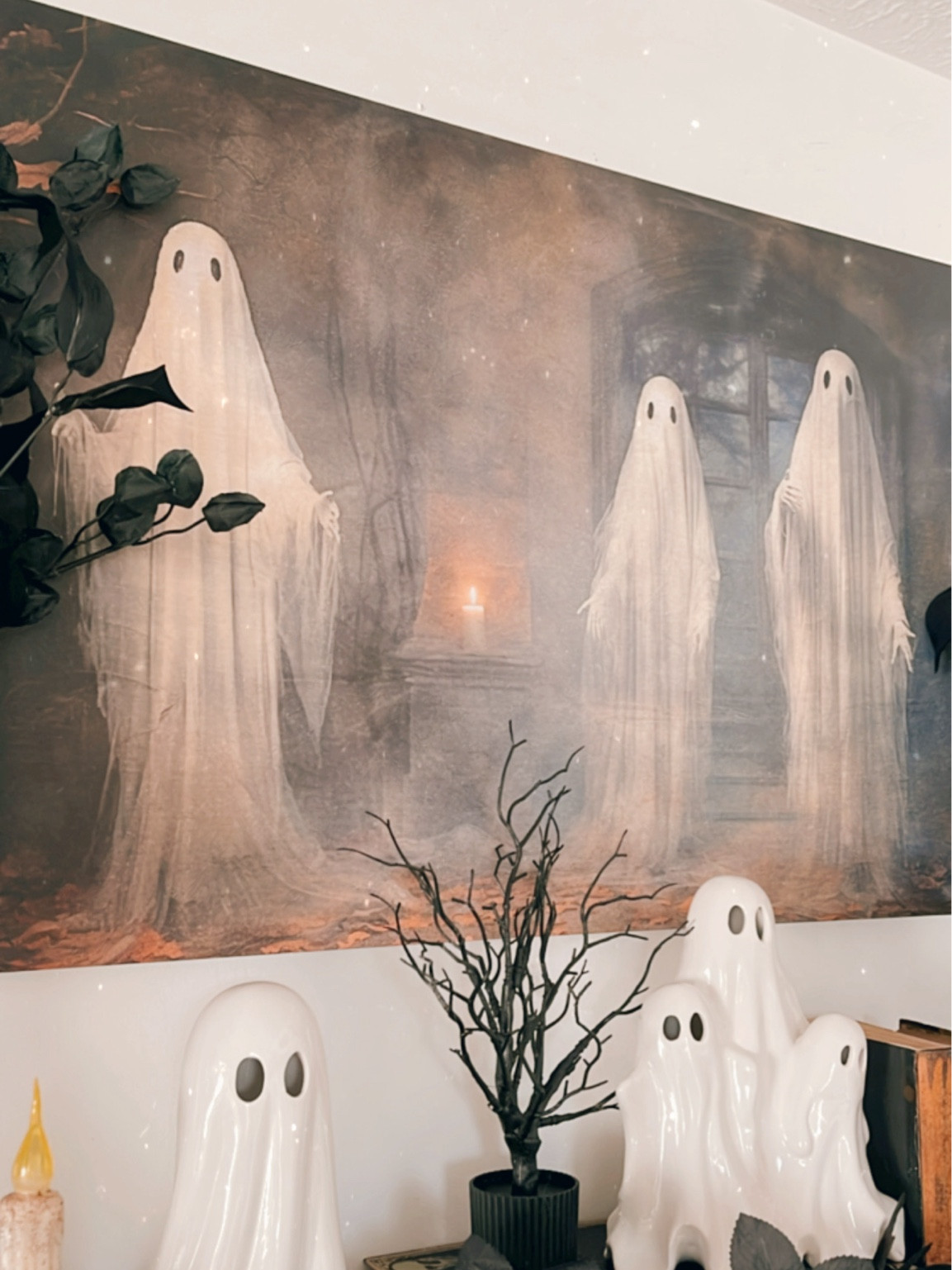 Boo-tifully haunting! 👻 This ghost sign from @OliveBranchFarmhouse is the perfect blend of spooky and sweet. Adding a little charm to my Halloween decor with this vintage-inspired piece. 🖤 #HalloweenDecor #GhostlyGoodness #OliveBranchFarmhouse #FarmhouseFinds 

#LTKSeasonal #LTKHome