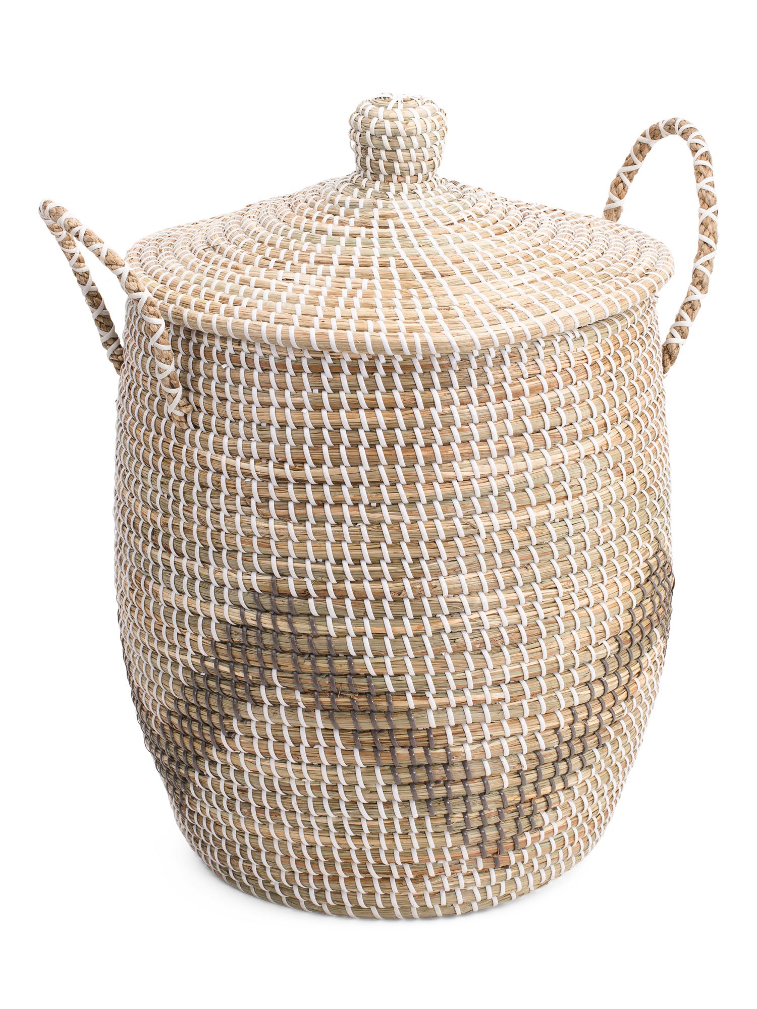 Medium Seagrass Hamper Zigzag Basket | Office & Storage | Marshalls | Marshalls