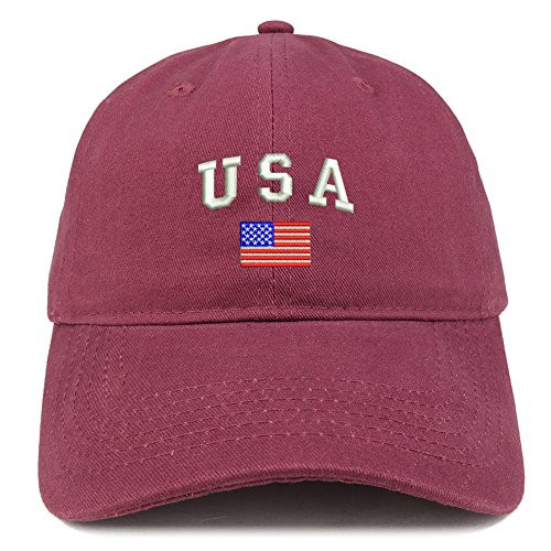 Trendy Apparel Shop American Flag and USA Embroidered Dad Hat Patriotic Cap | Amazon (US)