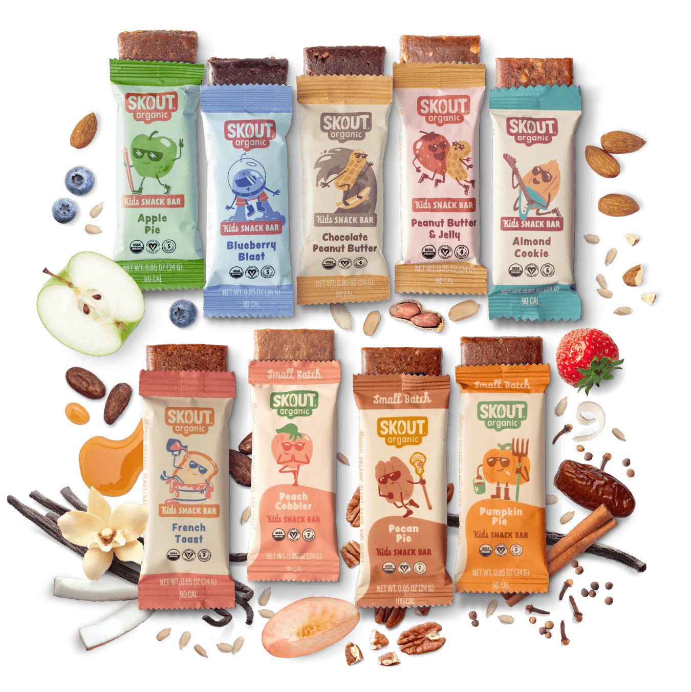 Skout Organic Small Batch Kids Bar Variety Pack - 36 Pack | Skout Organic