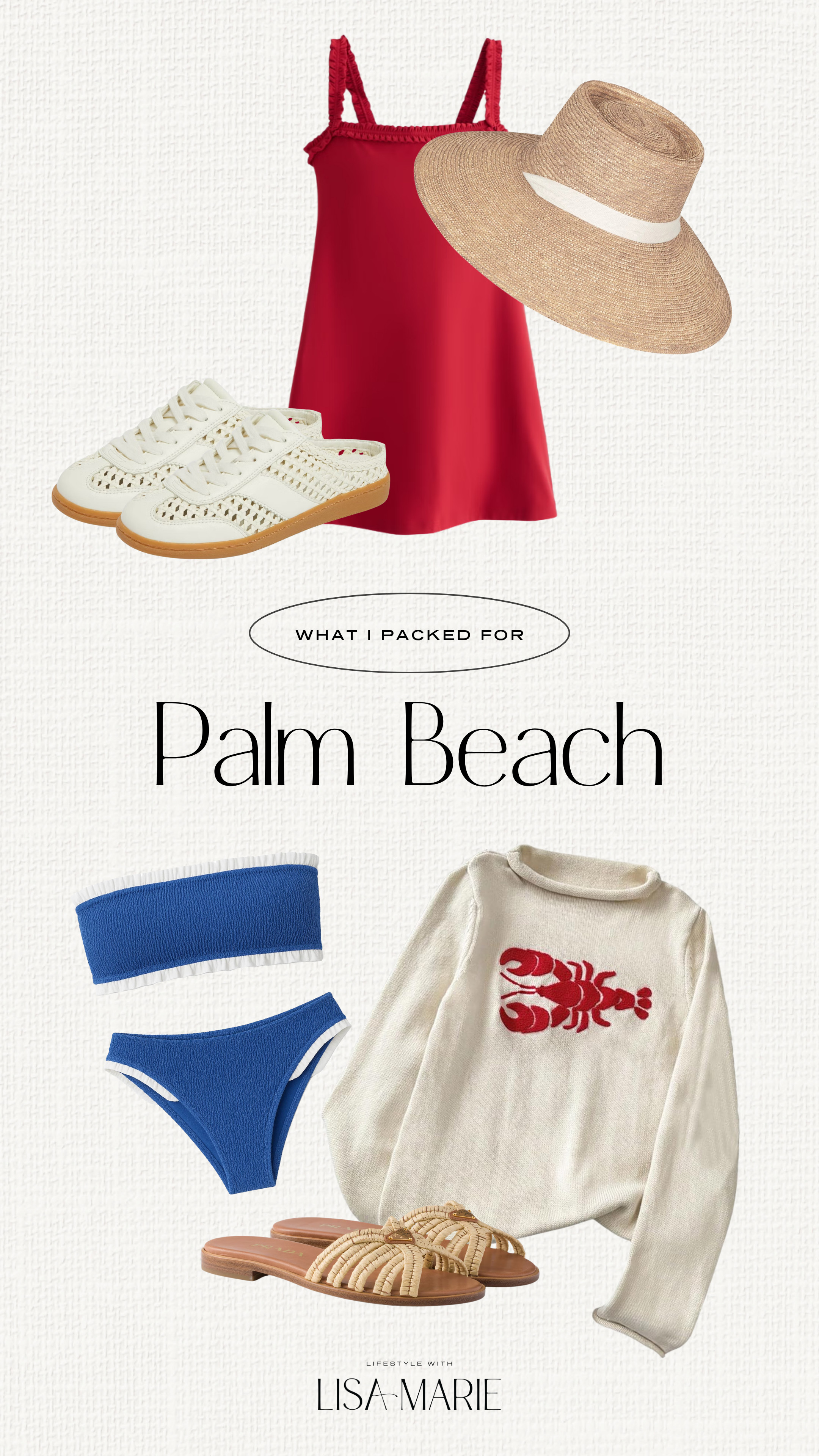 What I packed for Palm Beach! Bikinis, tunics, hats, dresses and shoes for vacation, resorts, beach, leisure and pool in spring and summer. Elevated casual outfits. Red white and blue Memorial Day outfits. Straw hat and sandals.  

 

#LTKSeasonal #LTKPetite #LTKSwim