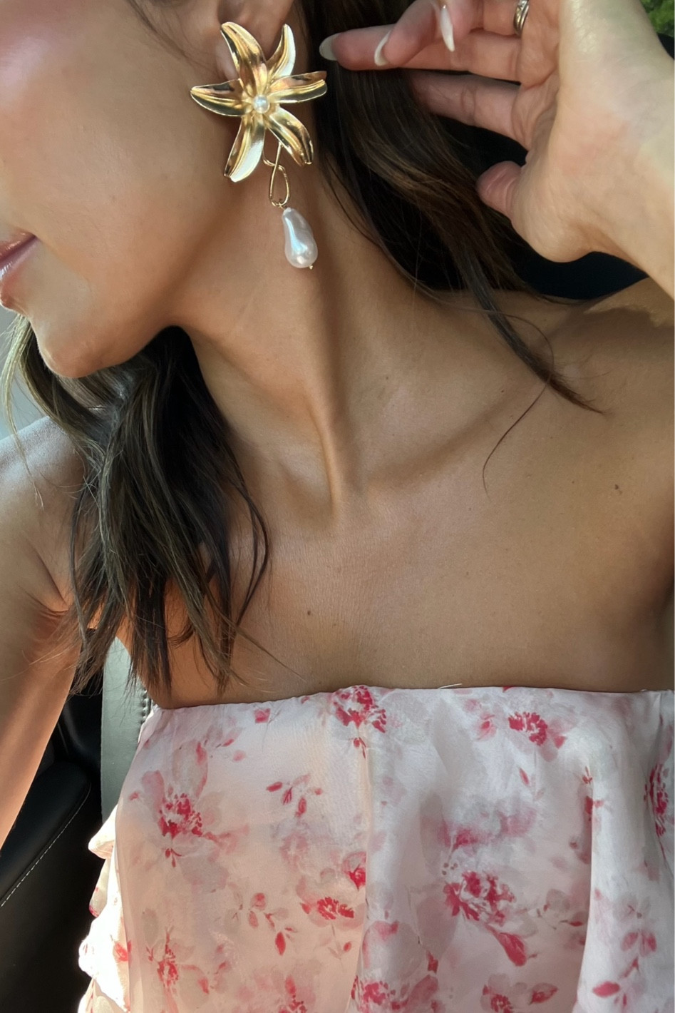 Summer wedding details ✨

Summer wedding guest dress, floral dress, pink dress, pink floral dress, long dress, strapless dress, gold earrings, pearl earrings, statement earrings, lulus, formal dress, date night, Christine Andrew 

#LTKWedding #LTKStyleTip #LTKFindsUnder100
