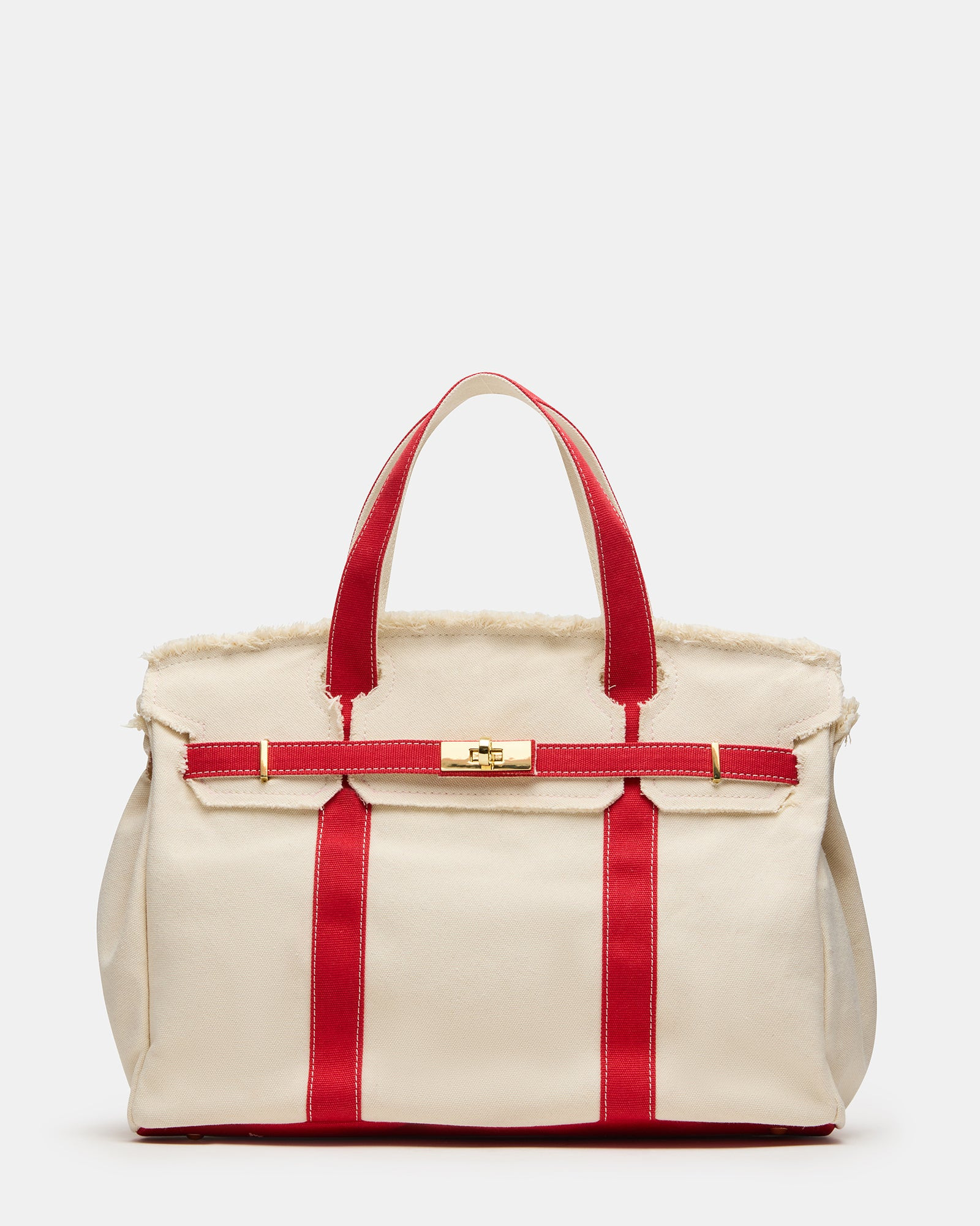 NADYA Red Canvas Tote Handbag | Steve Madden (US)
