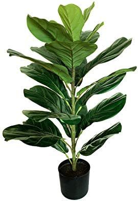BESAMENATURE 30 Inch Little Artificial Fiddle Leaf Fig Tree/Faux Ficus Lyrata for Home Decor | Amazon (US)