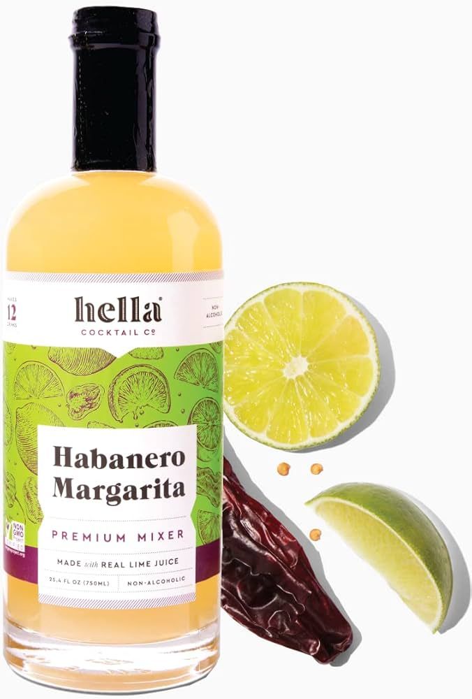 Hella Cocktail Co., Bitters Habanero Margarita Mixer, 750ml – All-Natural Habanero Margarita Mi... | Amazon (US)