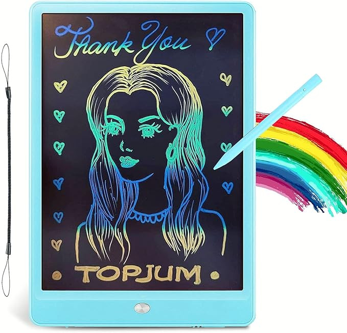 LCD Writing Tablet, TOPJUM 10inch Color Doodle Board for Kids, Reusable & Erasable Drawing Pad, E... | Amazon (US)