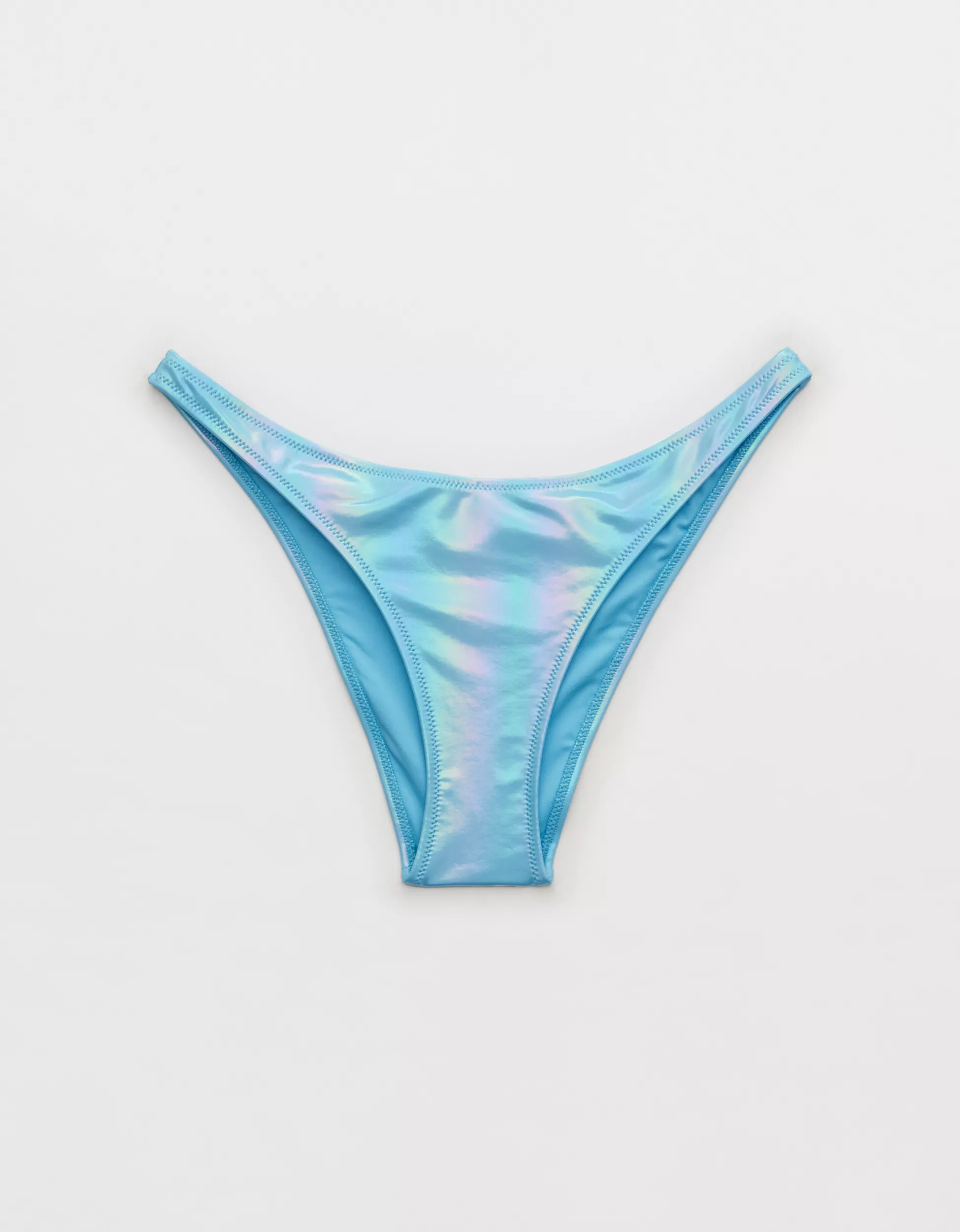 Aerie Metallic Low Rise Cheeky Bikini Bottom | Aerie