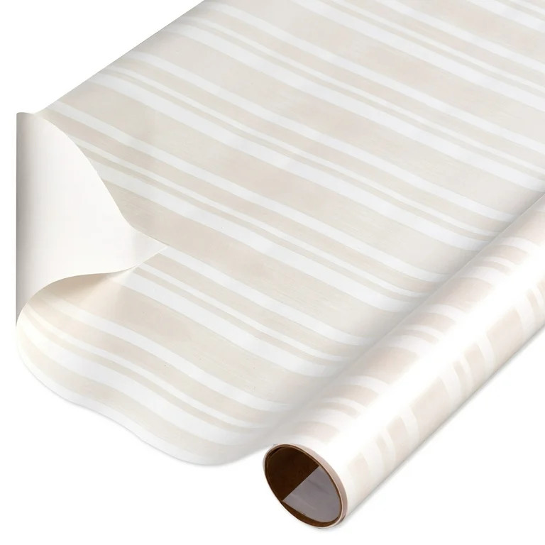 American Greetings 20 Sq. ft. Wedding Wrapping Paper, Pearl Stripes (96 in. x 30 in., 1-Roll) | Walmart (US)