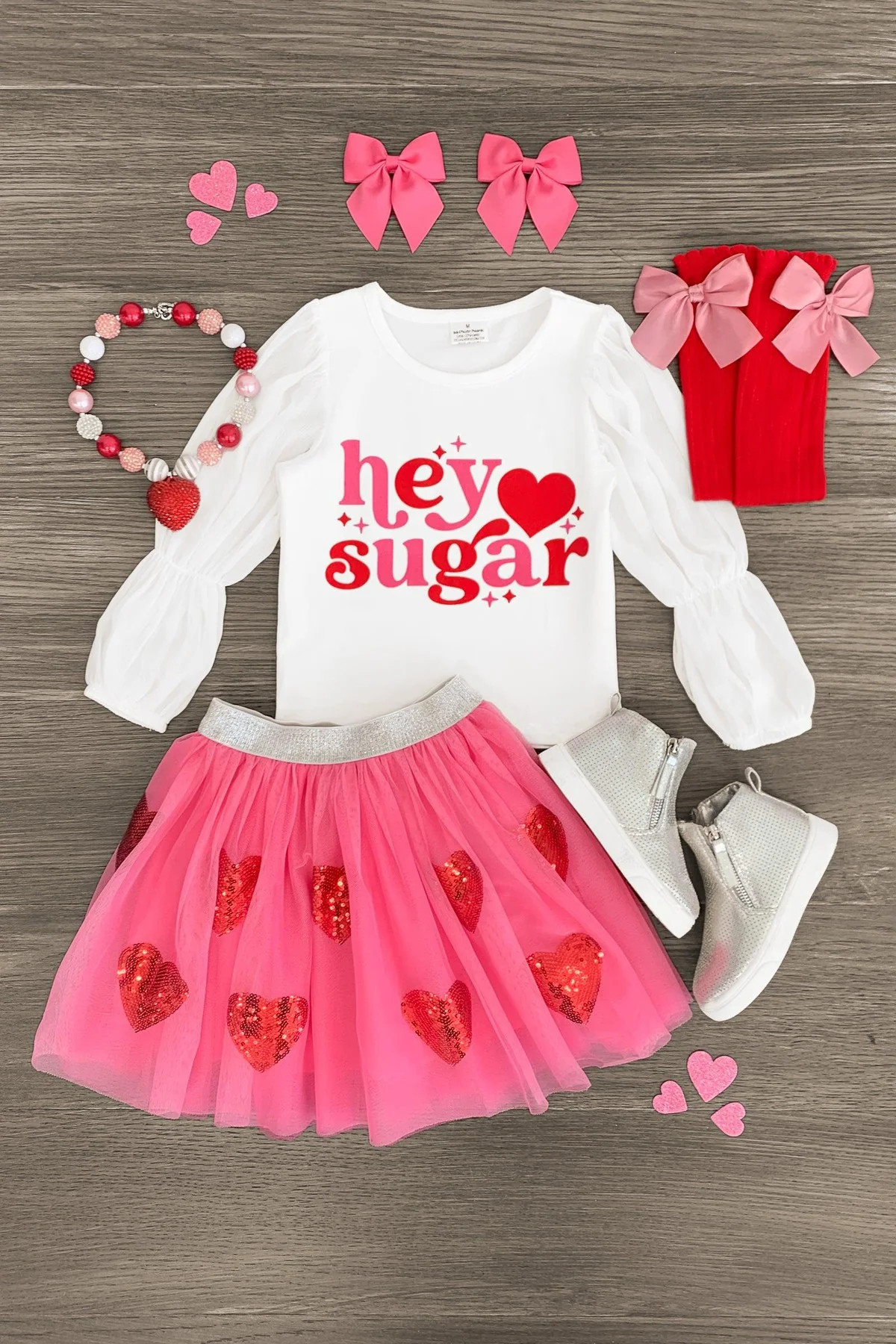 "Hey Sugar" Pink Tutu Skirt Set | Sparkle In Pink