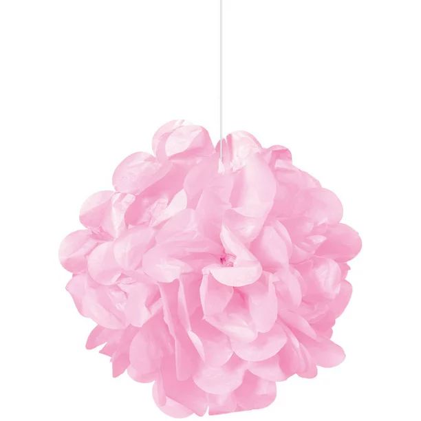 Tissue Paper Pom Poms, 9in, Light Pink, 3ct | Walmart (US)