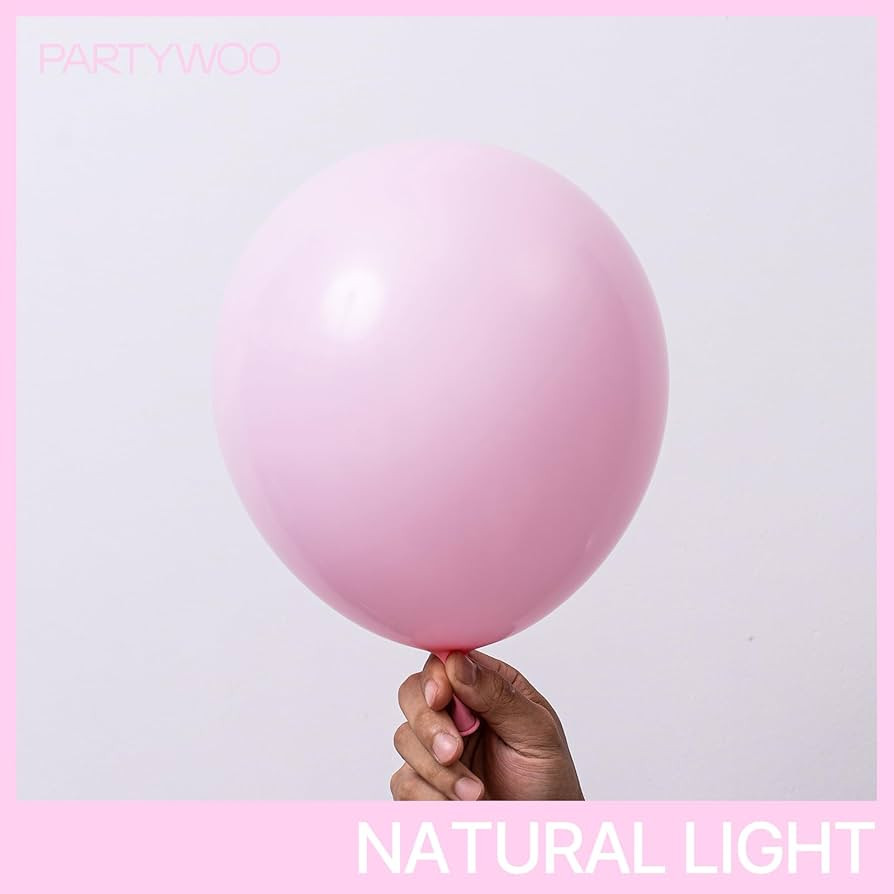 PartyWoo Pink Balloons 140 pcs Different Sizes of 18 12 10 5 Inch Pastel Pink Balloons Arch Kit G... | Amazon (US)