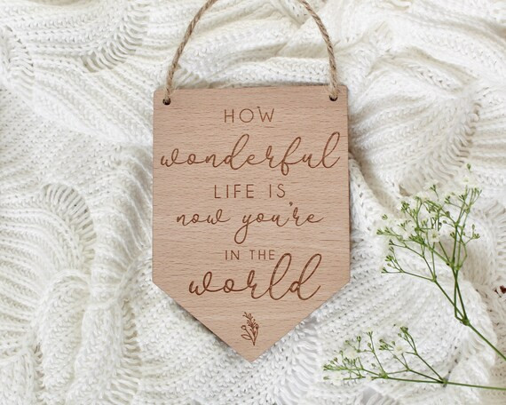 Personalised Nursery Decor  Wood Nursery Playroom Flag  Baby - Etsy | Etsy (US)