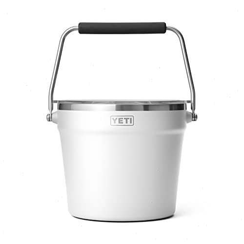 YETI Rambler Beverage Bucket, Double-Wall Vacuum Insulated Ice Bucket with Lid, White | Amazon (US)
