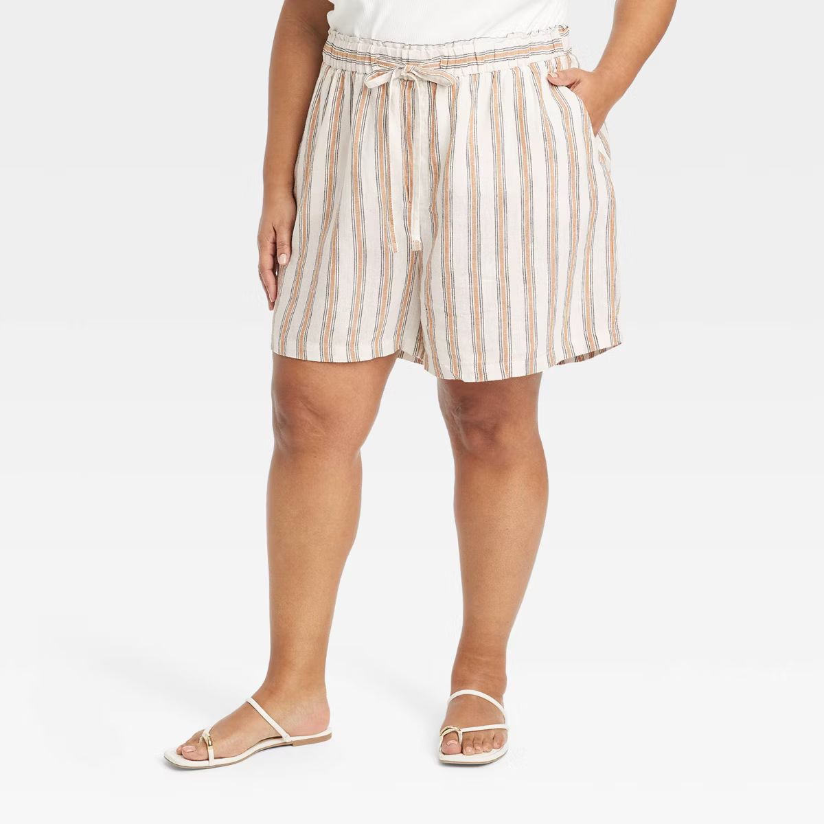 Women's High-Rise Linen Pull-On Shorts - Ava & Viv™ | Target