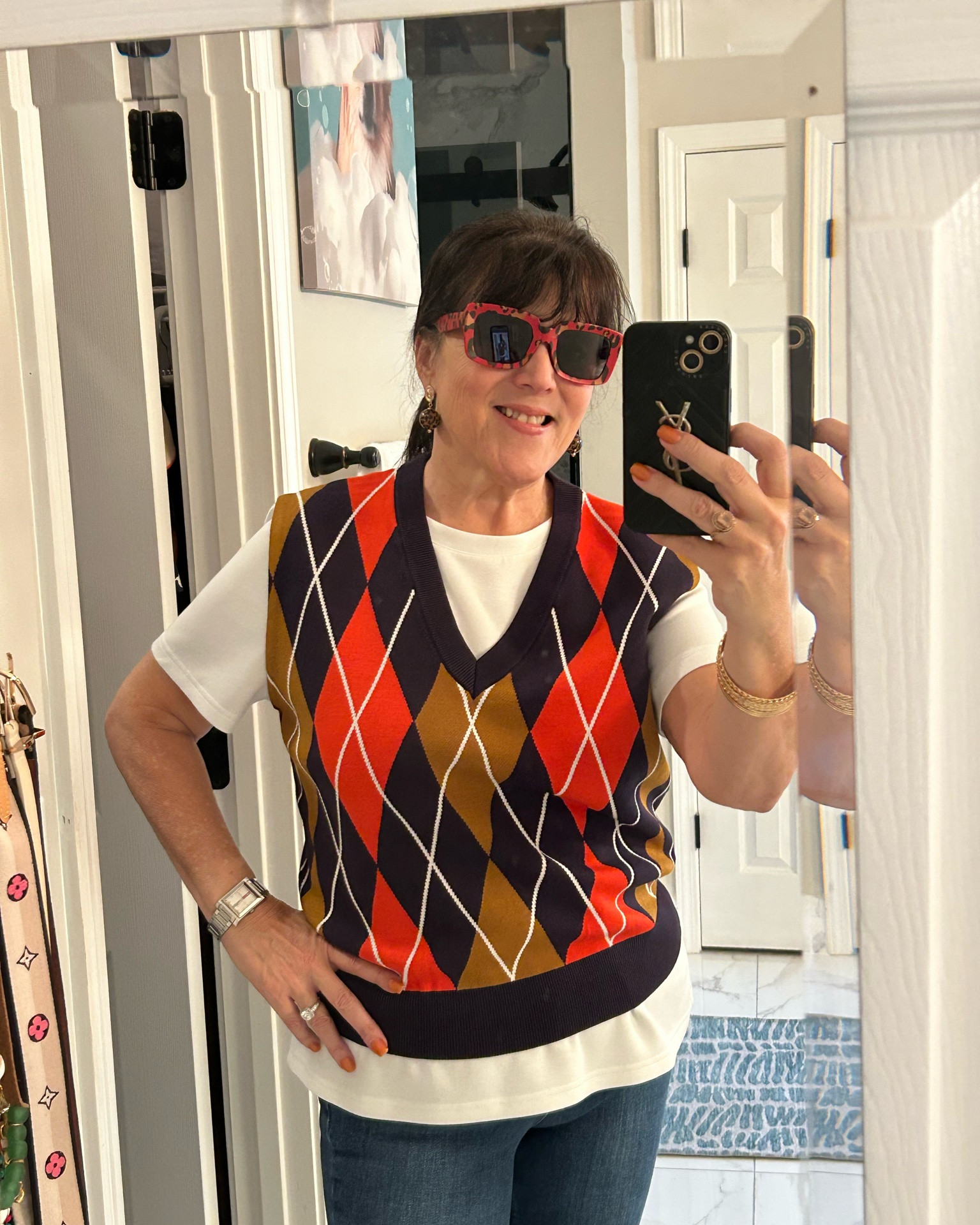 This Walmart vest is so cute!! Classy AND affordable — my favorite combo!! 🖤 I am wearing a large 
 #walmartfinds #over50fashion #styleover50 #midlifestyle #affordablefashion

#LTKOver40 #LTKvlog #LTKgrwm