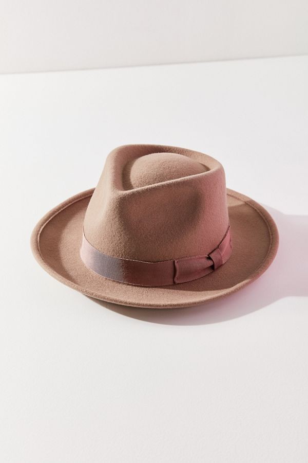 UO Short Brim Felt Fedora | Urban Outfitters (US and RoW)