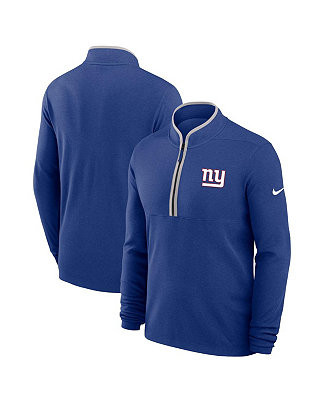 Men's Royal New York Giants Lightweight Victory Performance Half-Zip Pullover | Macy's