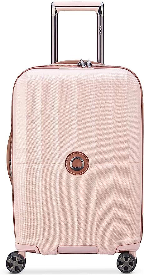 DELSEY Paris St. Tropez Hardside Expandable Luggage with Spinner Wheels, Pink, Checked-Medium 24 ... | Amazon (US)