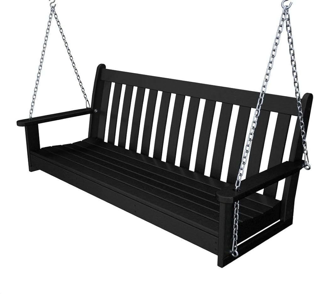 POLYWOOD GNS60BL Vineyard 60" Outdoor Swing, Black | Amazon (US)