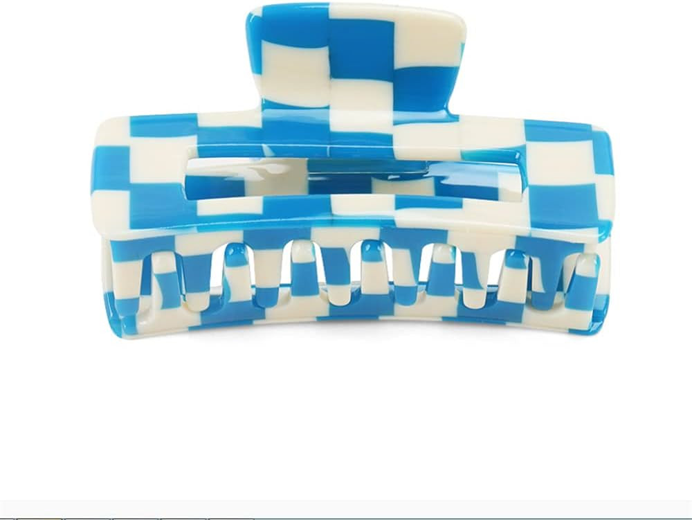 1PC Hair Claw Clips for Thick Hair Fashion Hair Styling Accessories Multicolored Checkered Strong Cl | Amazon (US)