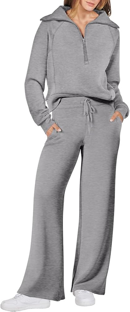 ANRABESS Women 2 Piece Outfits Sweatsuit Oversized Sweatshirt Sweatpants Tracksuit Sweat Lounge M... | Amazon (US)