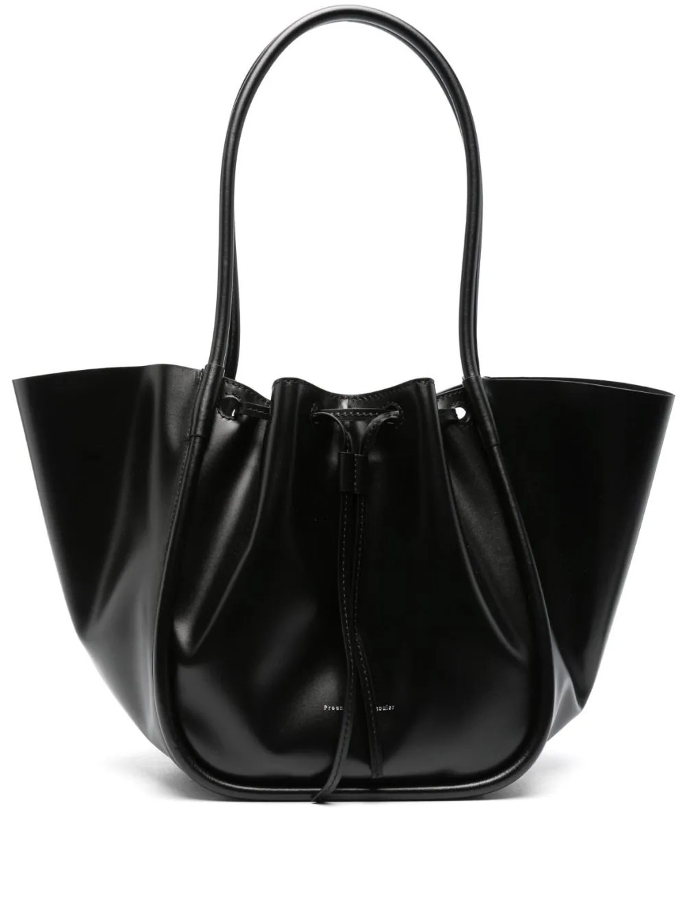 Proenza Schouler large Ruched leather tote bag - Black | Farfetch Global