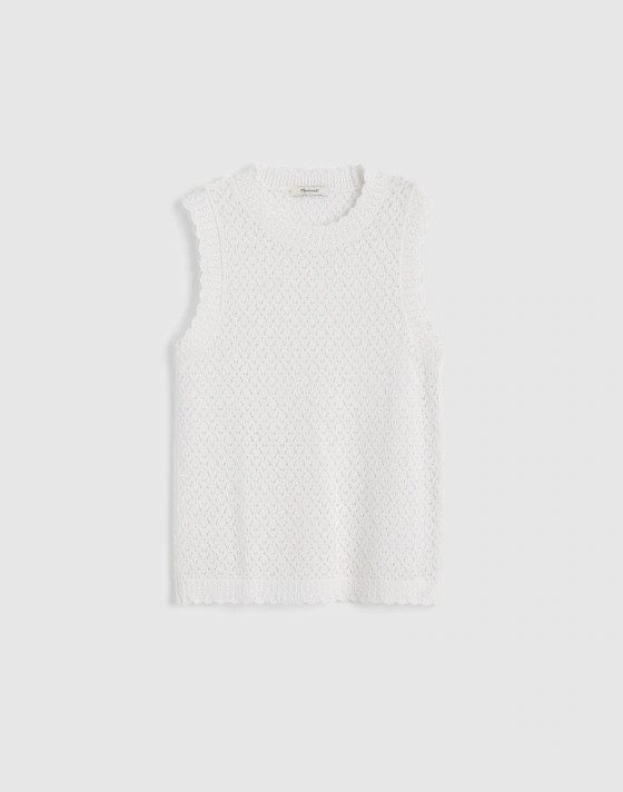Pointelle-Knit Sleeveless Top | Madewell
