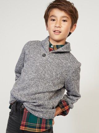 Shawl-Collar Sweater-Fleece Pullover for Boys | Old Navy (US)