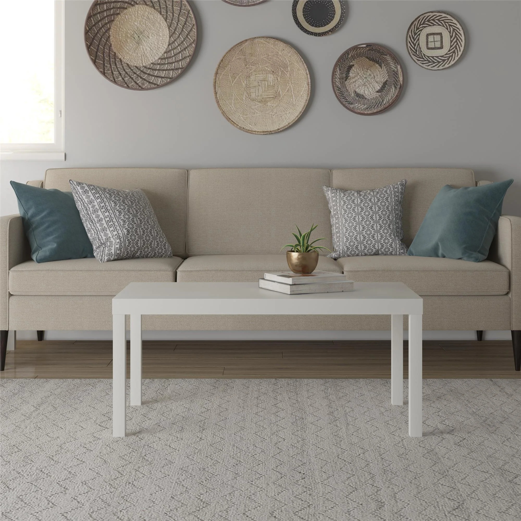 Mainstays Parsons Coffee Table, White | Walmart (US)