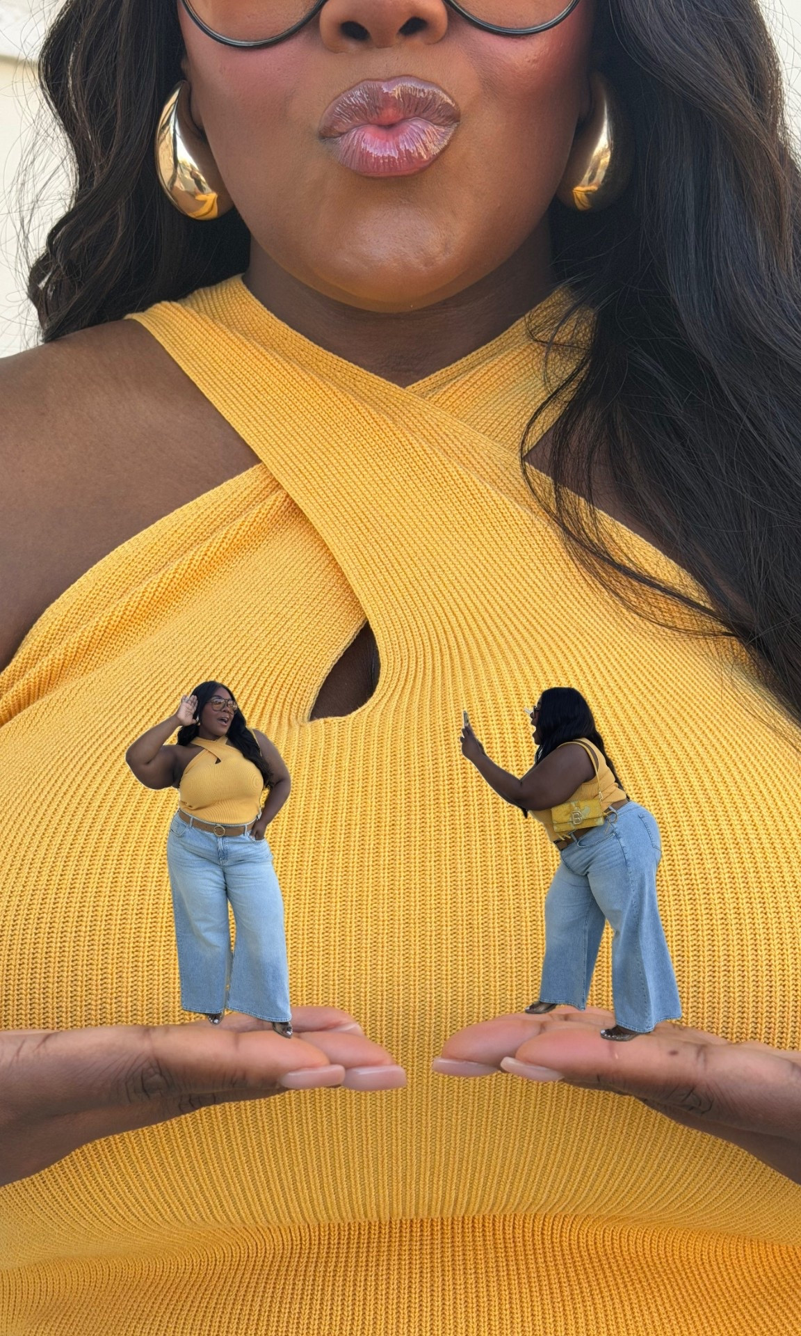 millennial uniform: jeans and a cute top 

top XXL
jeans 22 (runs large) 

#LTKPlusSize #LTKSaleAlert