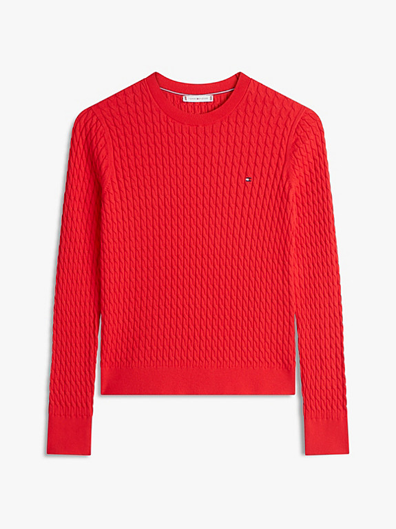 Cable Knit Crew Neck Jumper | Tommy Hilfiger UK