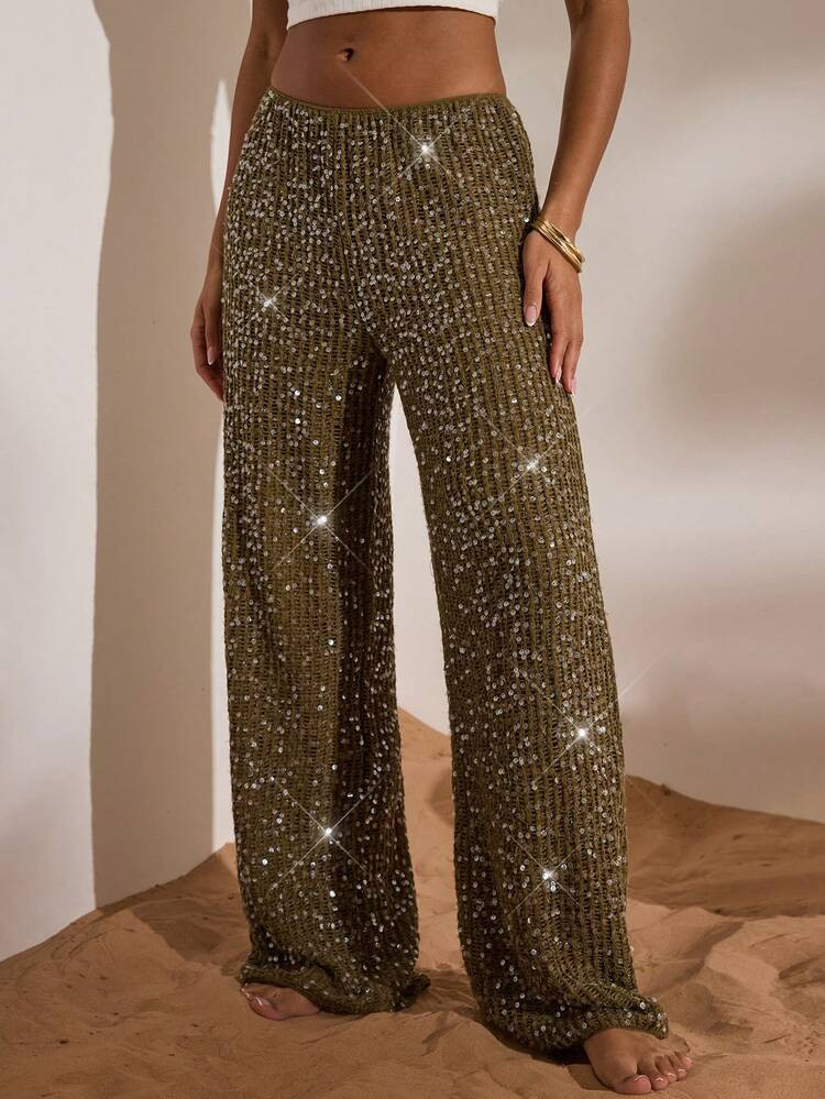 Sequin Trousers | SHEIN