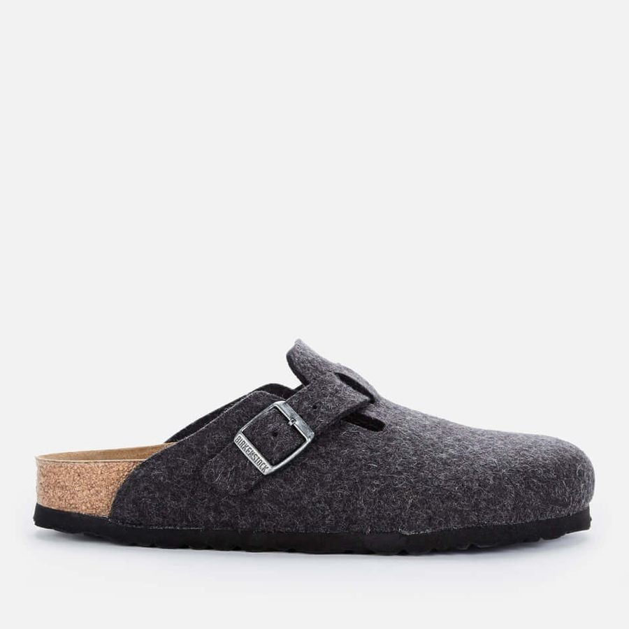 Birkenstock Women's Boston Felt Mules - Anthracite | Coggles (Global)