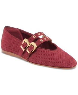 Women's Baylee Grommet Double Strap Mary Jane Flats | Macy's