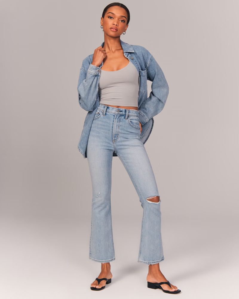 Ultra High Rise Kick Flare Jeans | Abercrombie & Fitch (US)