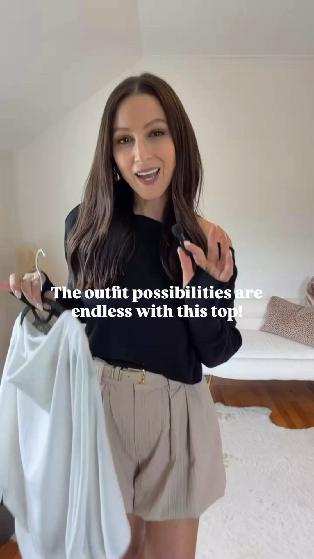 The top you can wear ANYWHERE 🤍 Size DOWN one! Comes in multiple colors, gives you multiple necklines — why have 5 tops when you can have one that does it all 🙌🏻

#LTKOver40